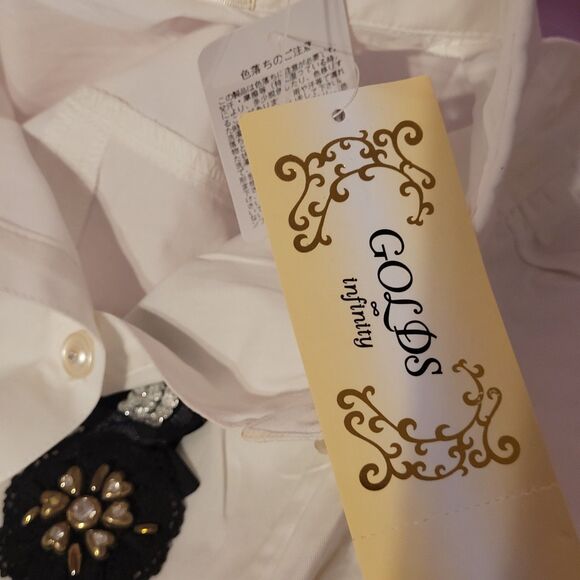 As Is Defect Golds Infinity Size Small Crop Top Blouse Japan Harajuku Gyaru Y2K - Picture 5 of 16